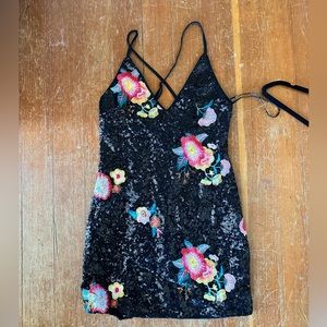 Forever 21 floral sequin mini dress